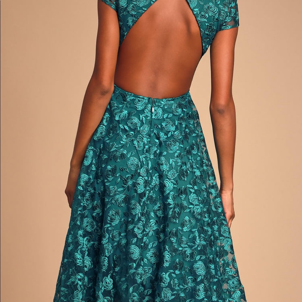 Emerald green dress